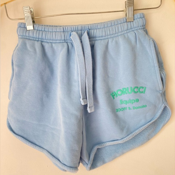 Fiorucci Shorts Women’s Small Velour Equipe Shorts Blue - Picture 2 of 10